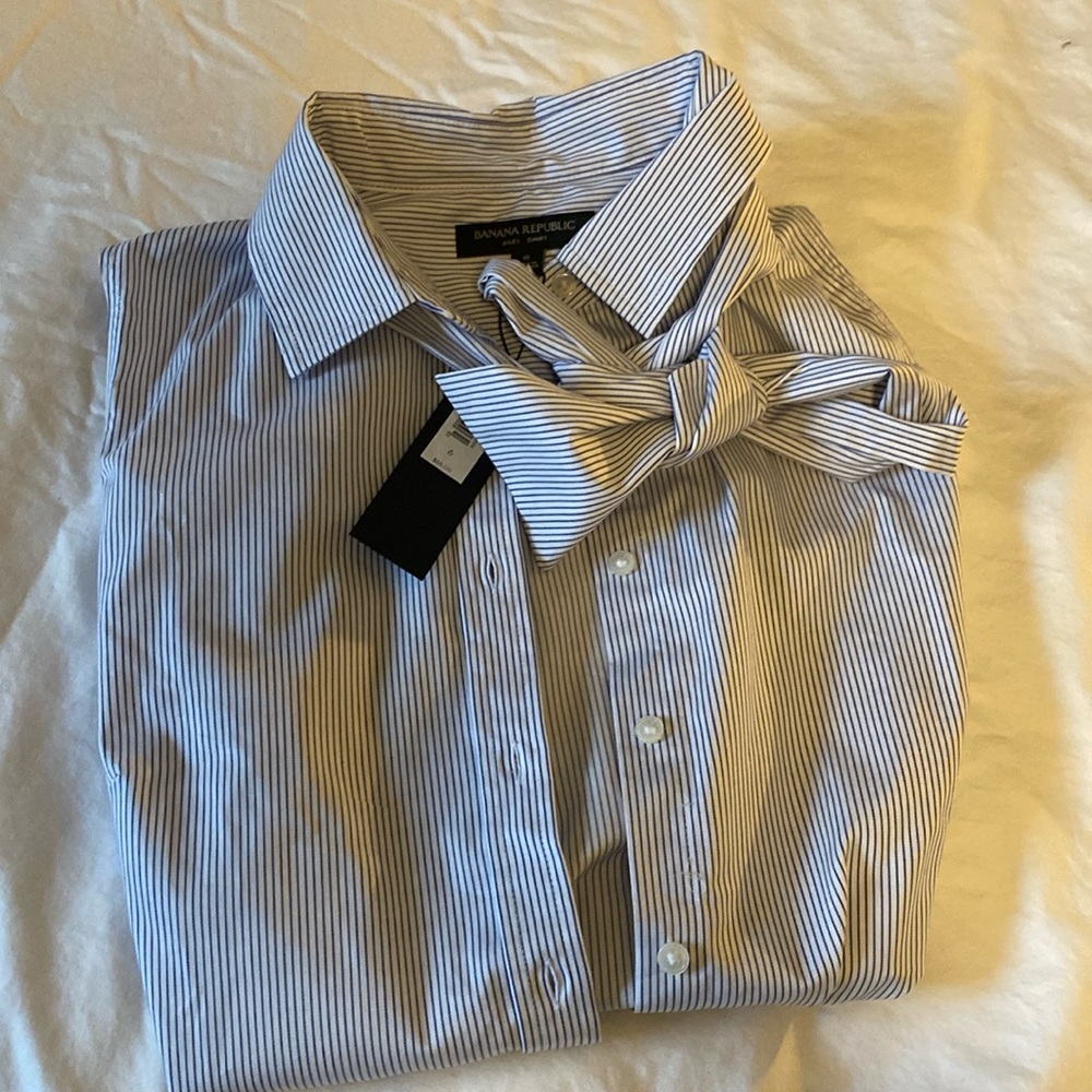 Sleeveless Banana Republic collard shirt